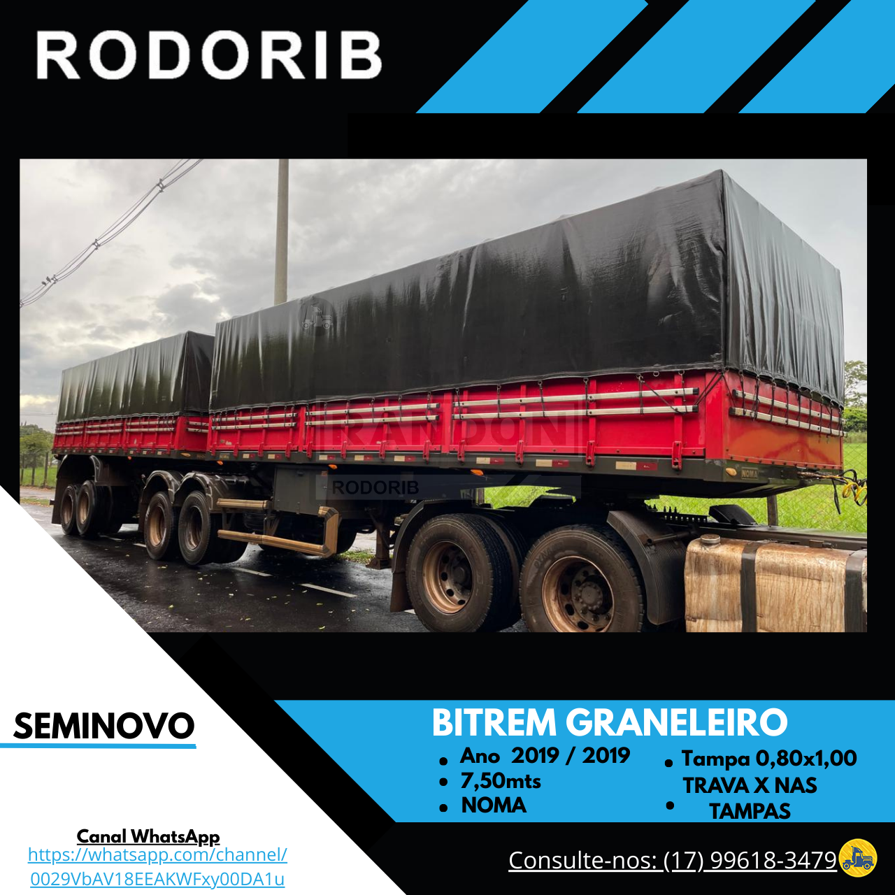 CARRETA BITREM GRANELEIRO Rodorib Rio Brasil - SJRP São José do Rio Preto SÃO PAULO SP